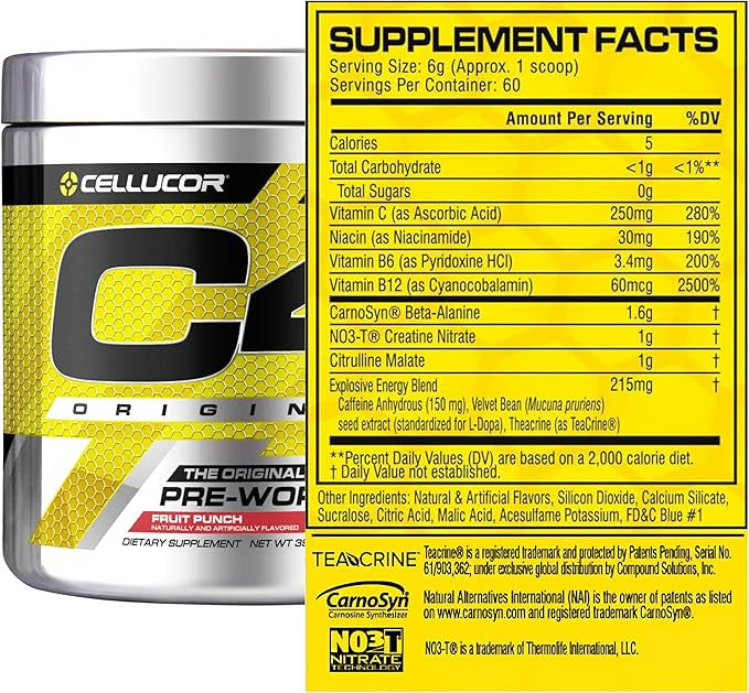 Cellucor C4 Original 60 Porciones Fruit Punch