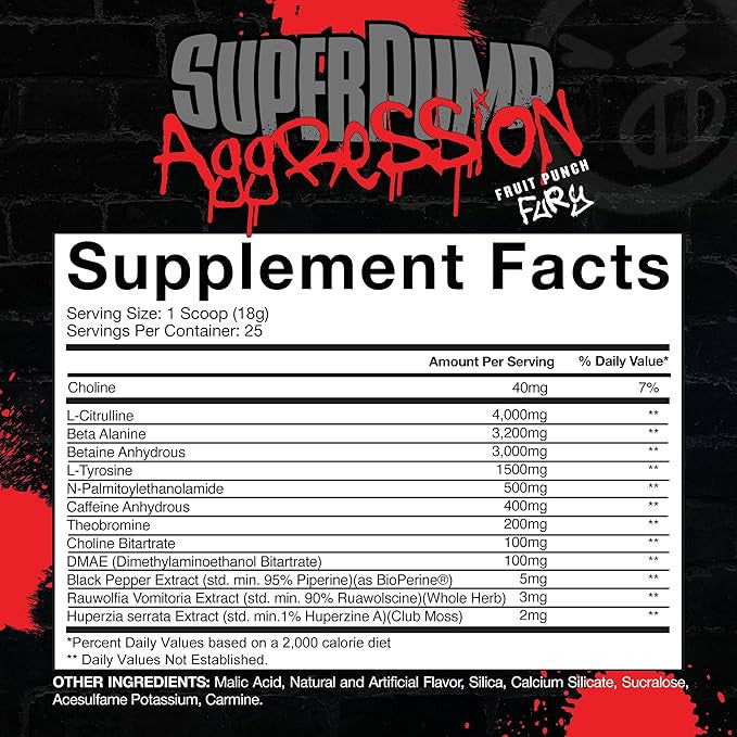 Gaspari Nutrition Super Pump Agression 25 Porciones Fruit Punch