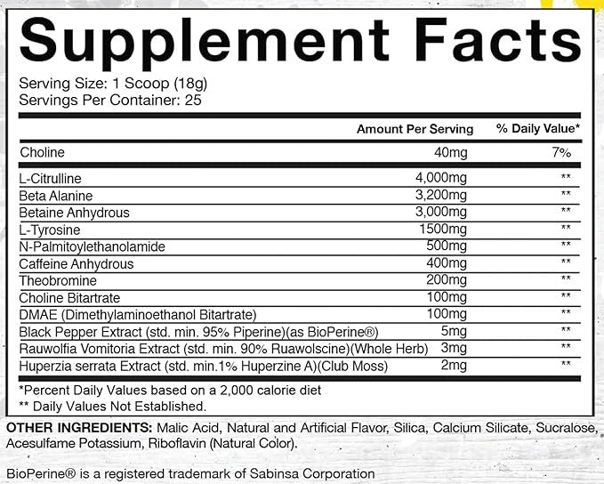 Gaspari Nutrition Super Pump Agression 25 Porciones Lights Out Lemon