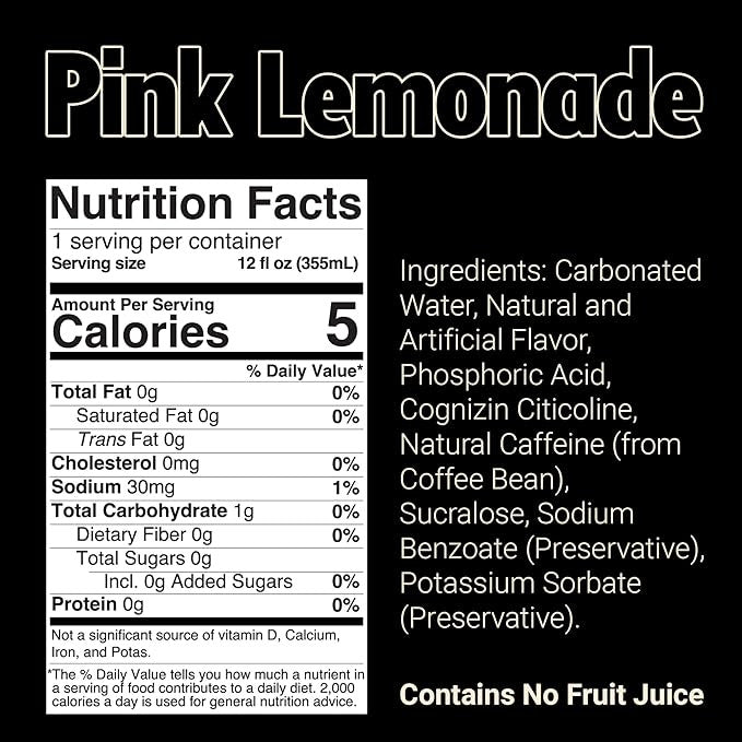 Raw Cbum Energy Drink 12 Onzas 12 Pink Limonade