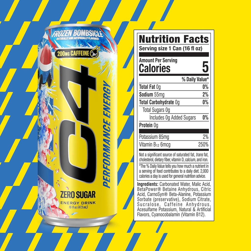 Cellucor C4 Energy Carbonatada 16Oz 12Pk Frozen Bombsicle