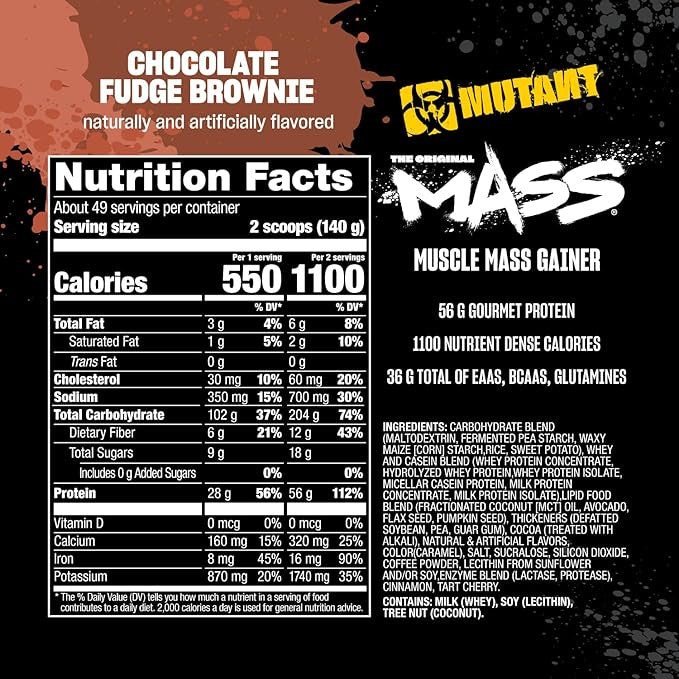 Mutant Mass 15 Libras Chocolate Fudge Brownie