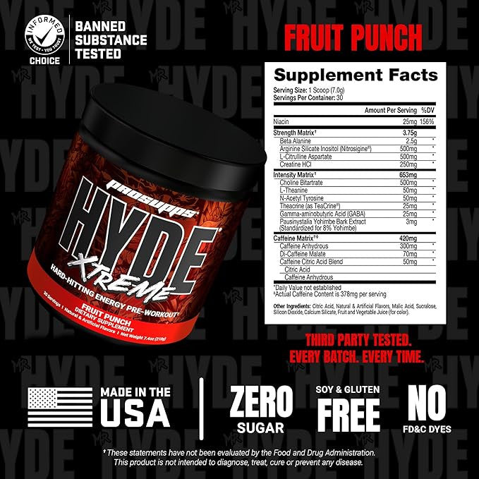 Prosupps Hyde Xtreme 30 Porciones Fruit Punch