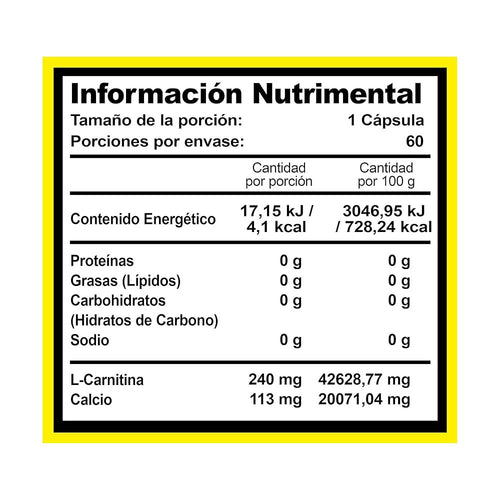 Bhp L Carnitina Ultra 60 Cápsulas