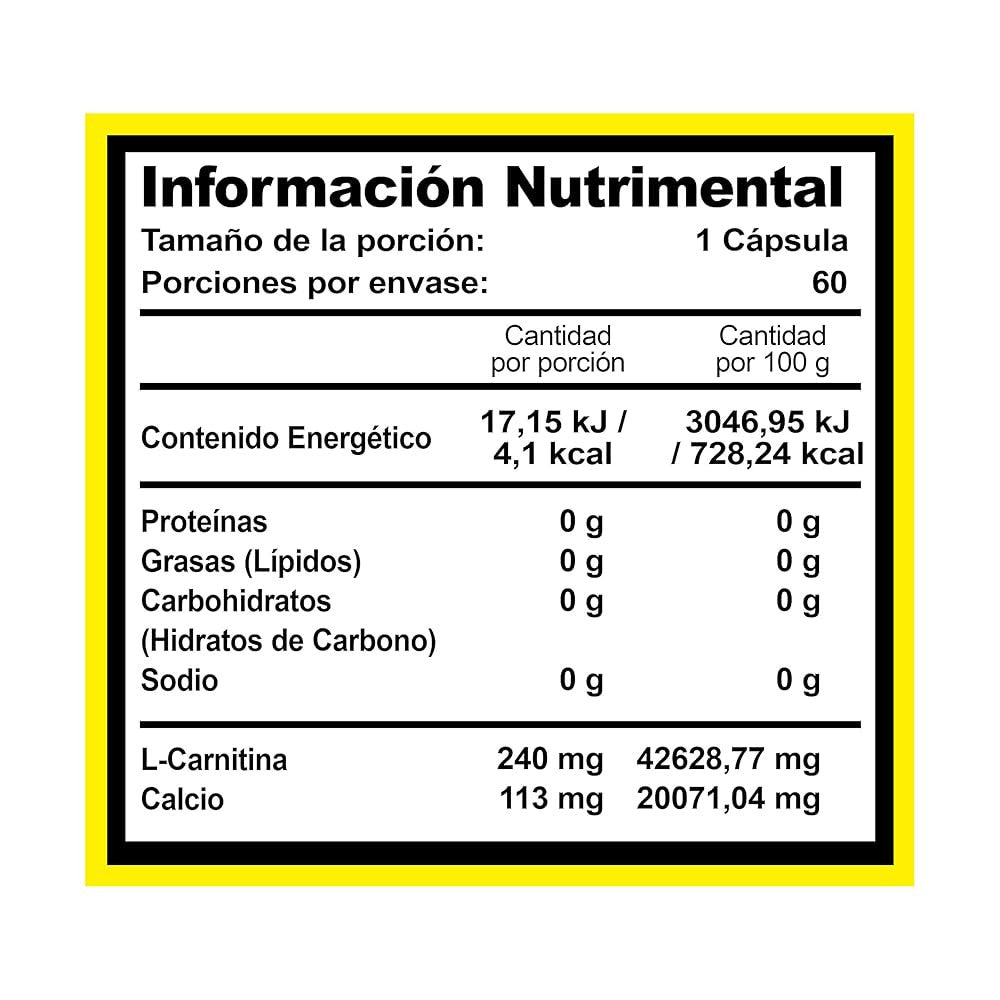Bhp L Carnitina Ultra 60 Cápsulas