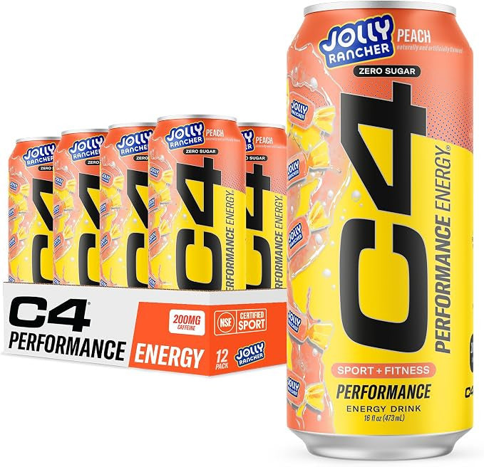 Cellucor C4 Energy Carbonatada 16Oz 12Pk Peach Jolly Rancher