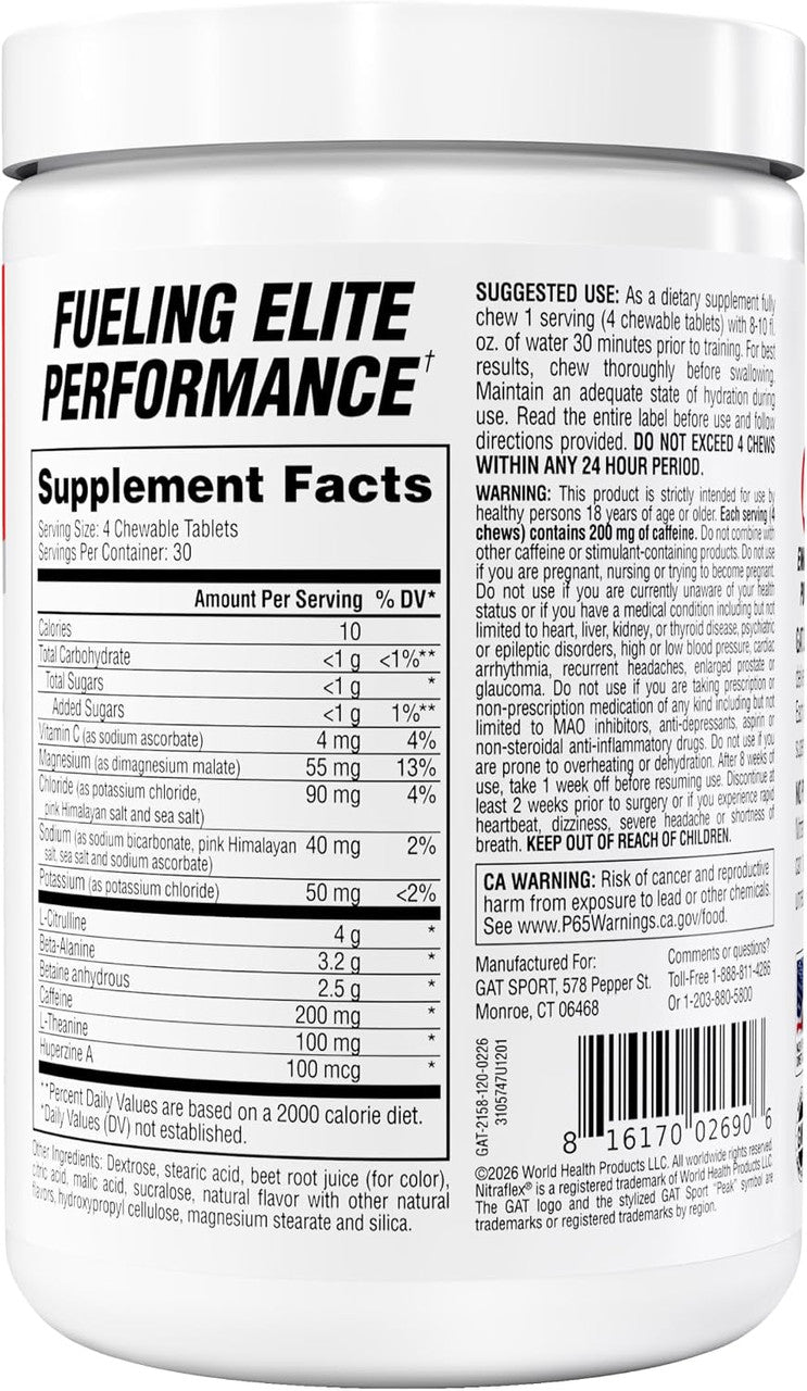 Gat Sport Sport Creatine Chews 30 Porciones Frut Punch