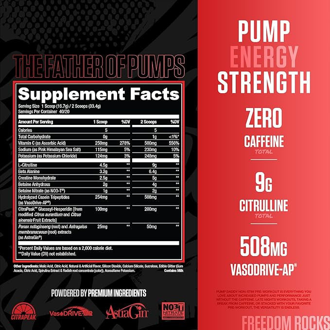 Ryse Pump Daddy V2 40 Porciones Freedom Rocks