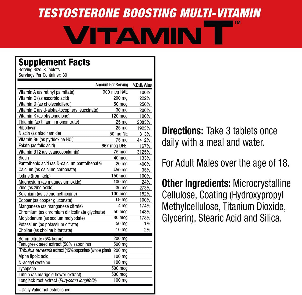 Mmd Vitamin T Men 90 Tabletas