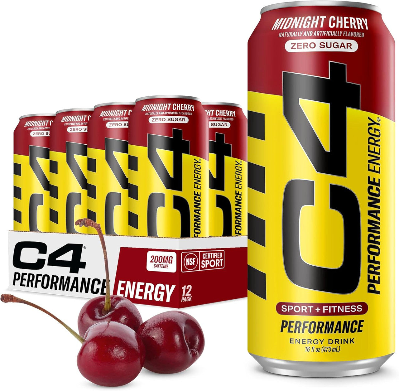 Cellucor C4 Energy Carbonatada 16Oz 12Pk Midnight Cherry
