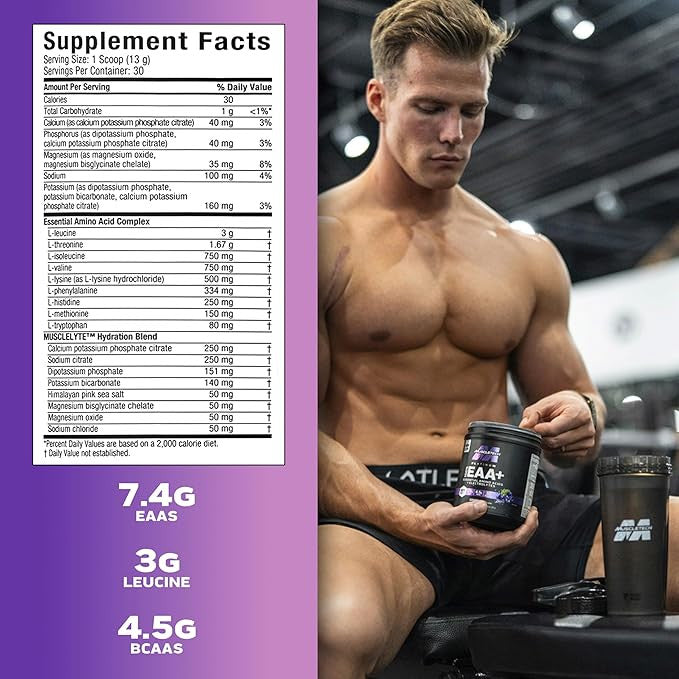Muscle Tech Platinum EAA 30 Porciones Grape