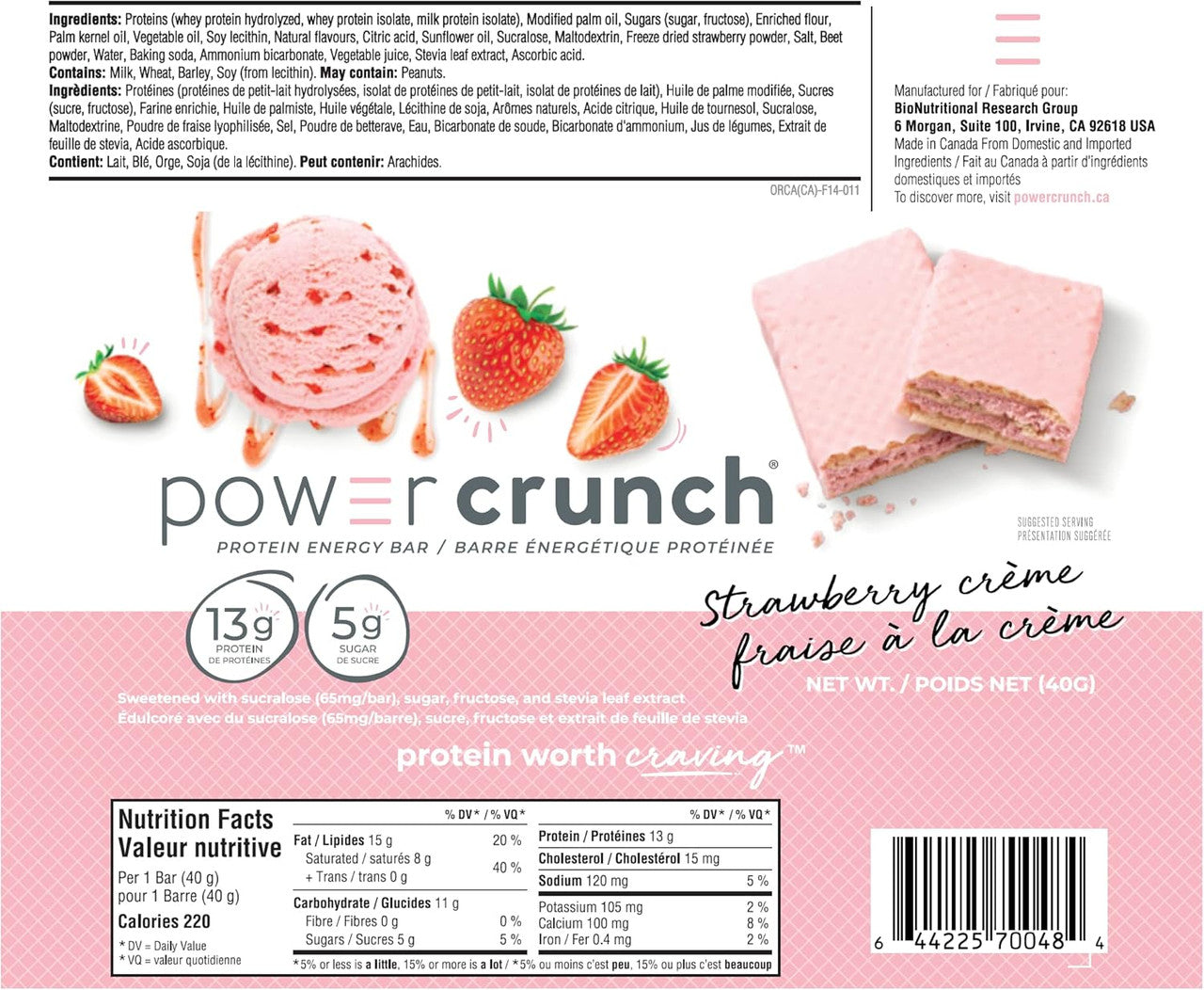 Power Crunch 12 Bar Strawberry Creme