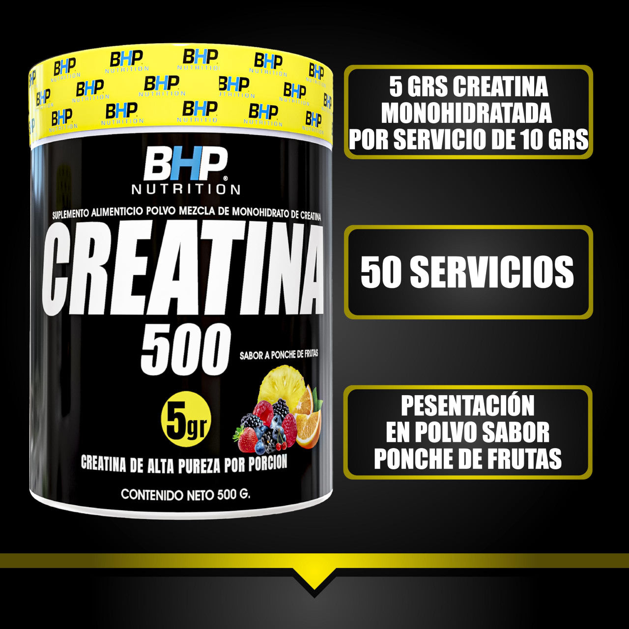 Bhp Creatina Monohidratada 450 Grs Ponche