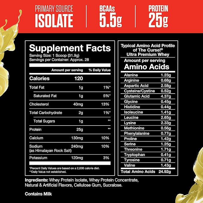 Cobra The Curse Ultra Premium Whey 2 Libras Vainilla Bean