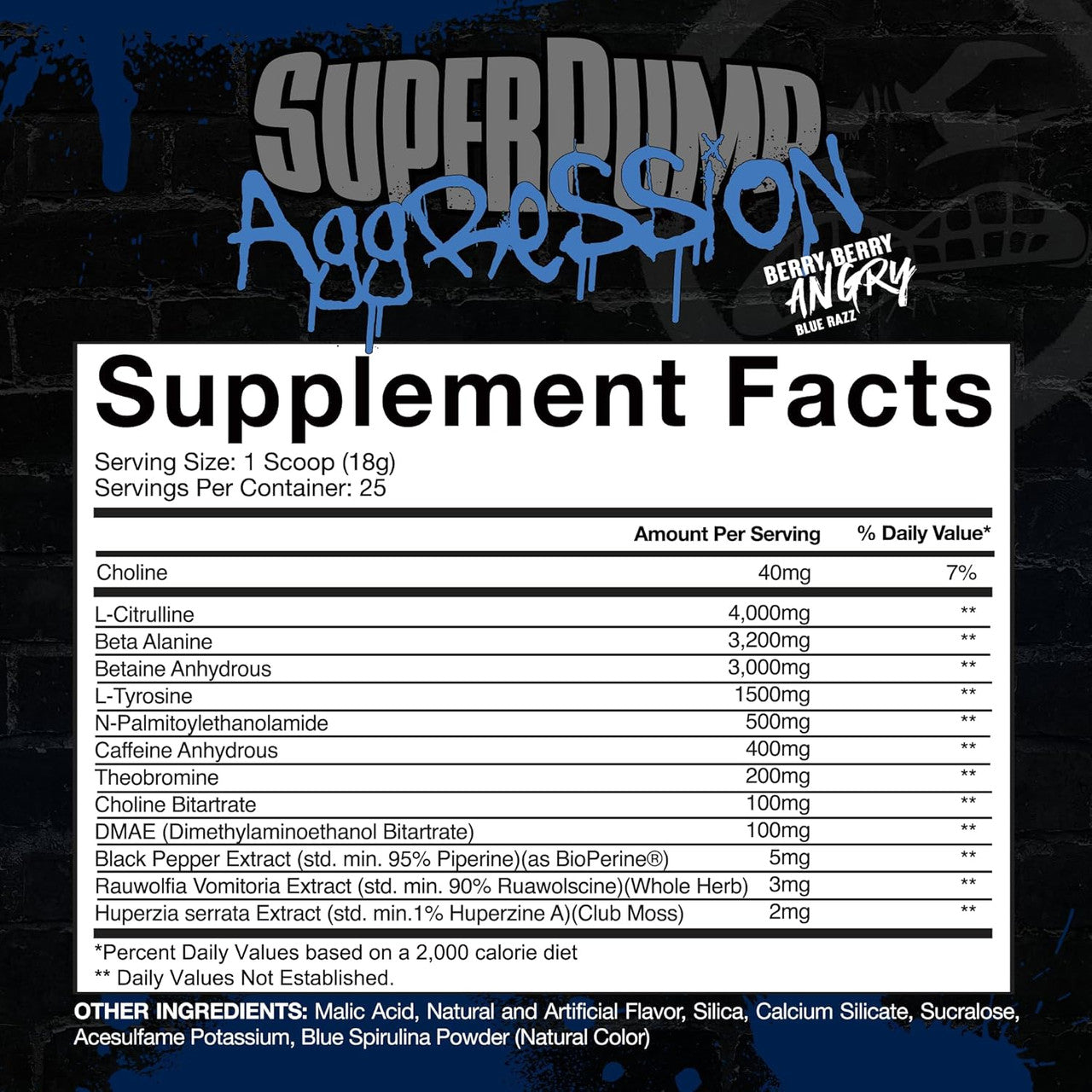 Gaspari Nutrition Super Pump Agression 25 Orciones Berry Angry