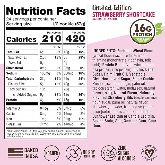 L Complete Cookie 12 Cookies Strawberry