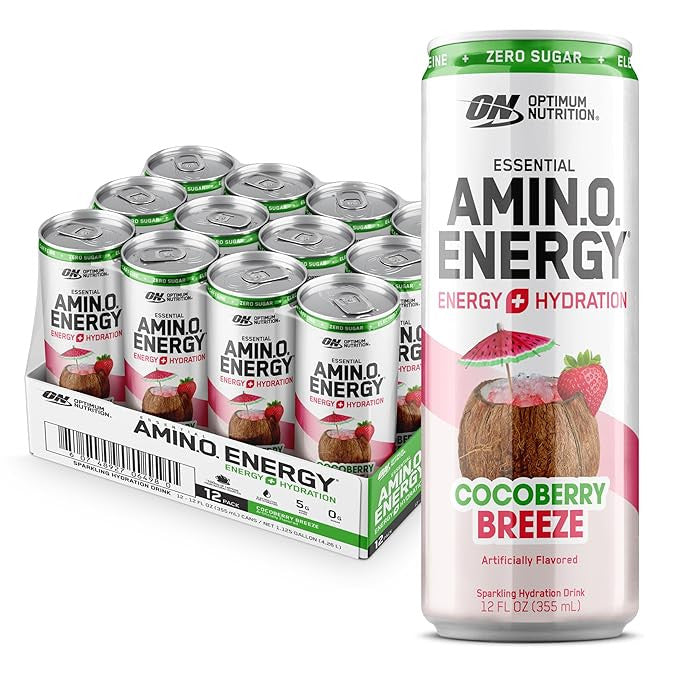 Optimum Nutrition Amino Energy 355 ml 12 Paquete Cocoberry Breeze Electrolitos