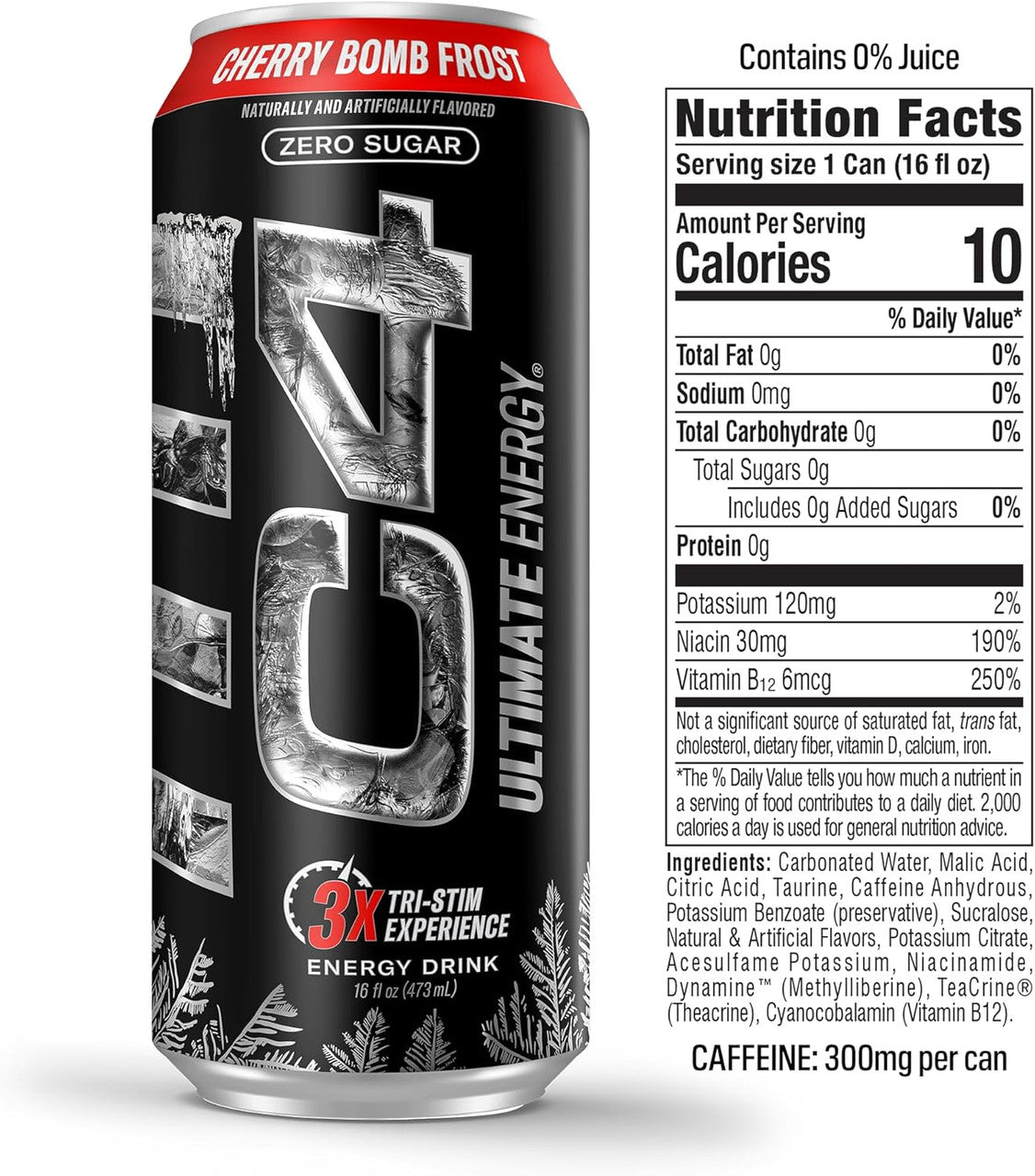 Cellucor C4 Ultimate Carbonatada 16Oz 12Pk Cherry Bomb Frost