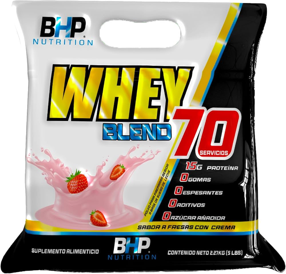 Bhp Whey Blend Bag 5 lb Fresas con Crema