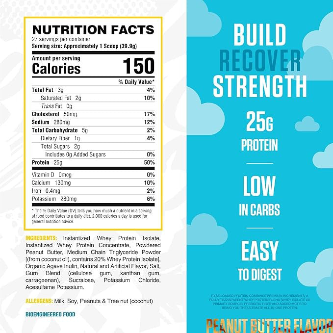 Ryse Protein 2 Libras 27 Porciones Skippy Peanut Butter