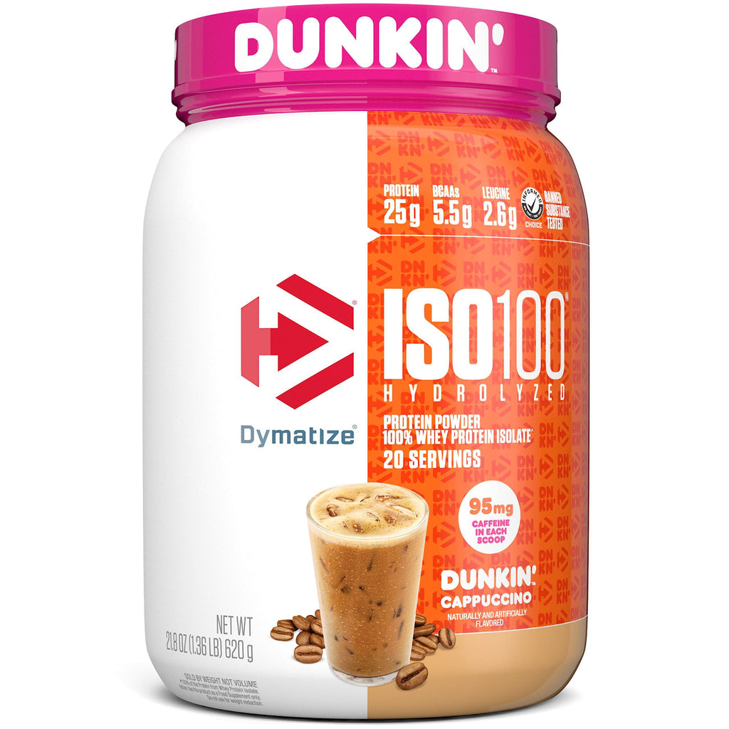 Dymatize Iso 100 1. 3 Libras 20 Porciones Dunkin Cappuccino