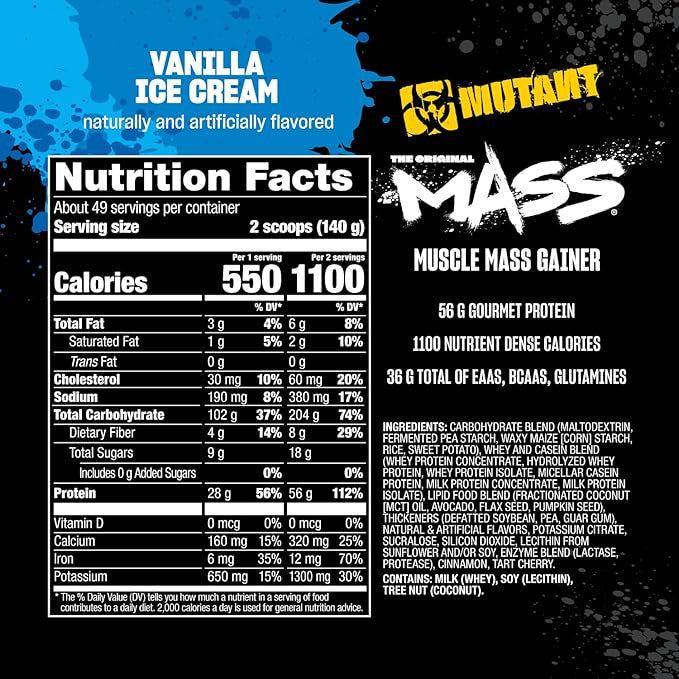 Mutant Mass 15 Libras Vainilla Ice Cream