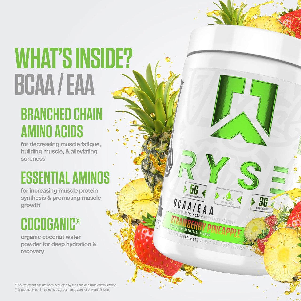 Ryse BCAA EAA 30 Porciones Strawberry Pineapple