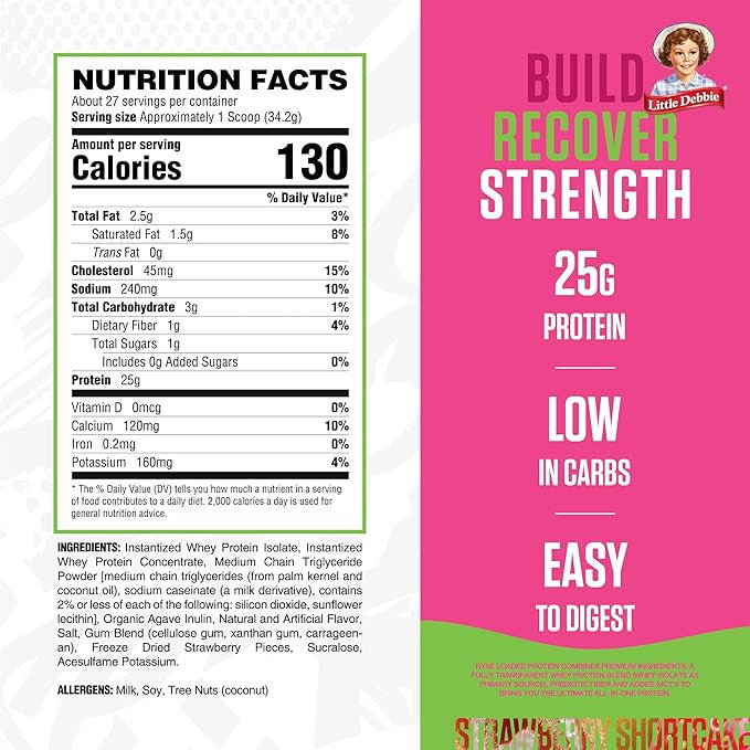Ryse Protein 2 Libras 27 Porciones Little Debbie Strawberry