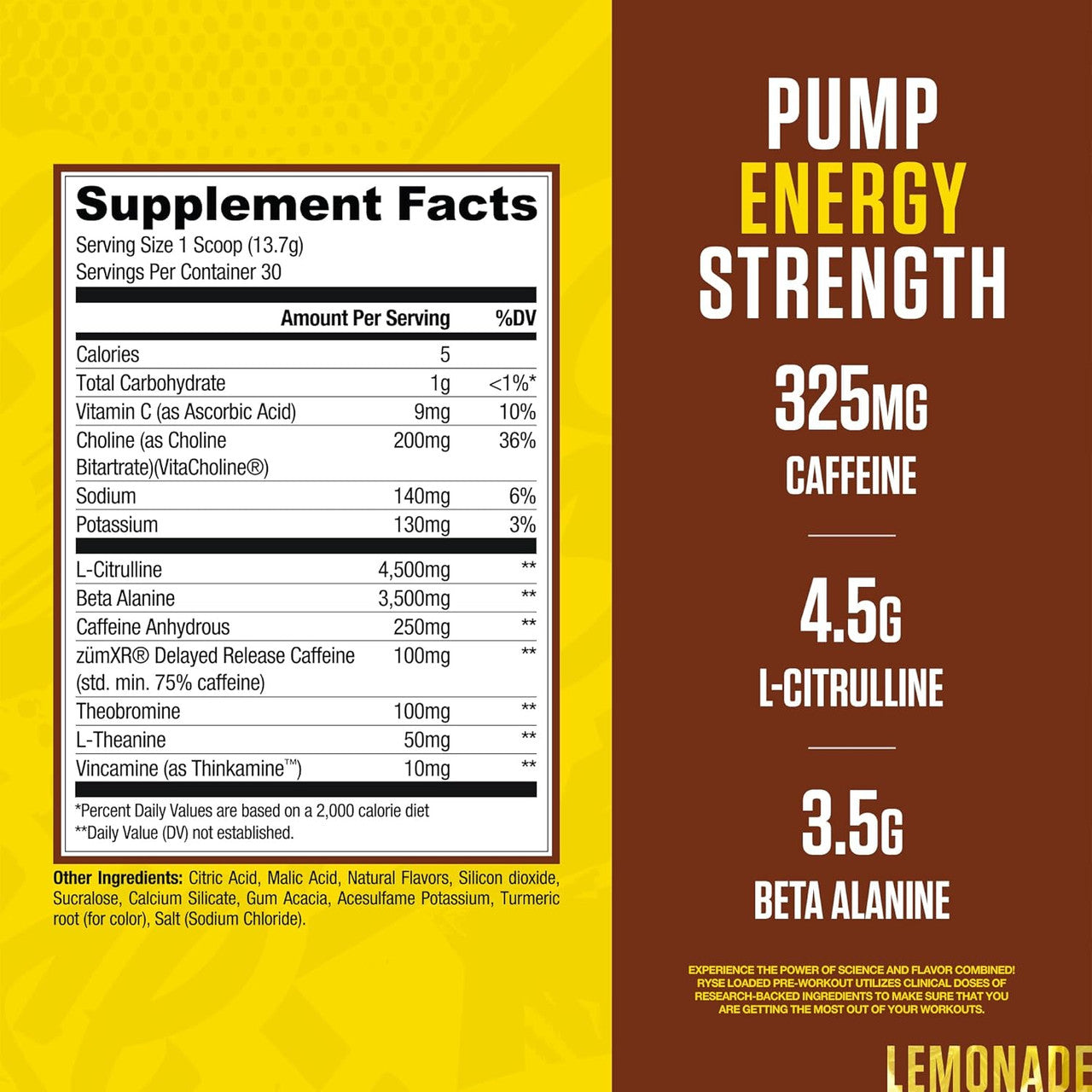 Ryse Loaded Pre - Entreno 30 Porciones Country Time Lemonade