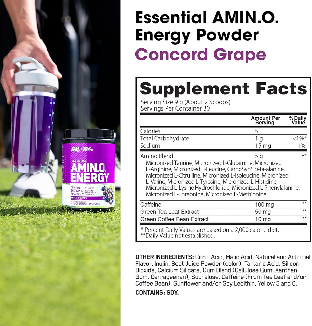 Optimum Nutrition Amino Energy 270 Grs Grape