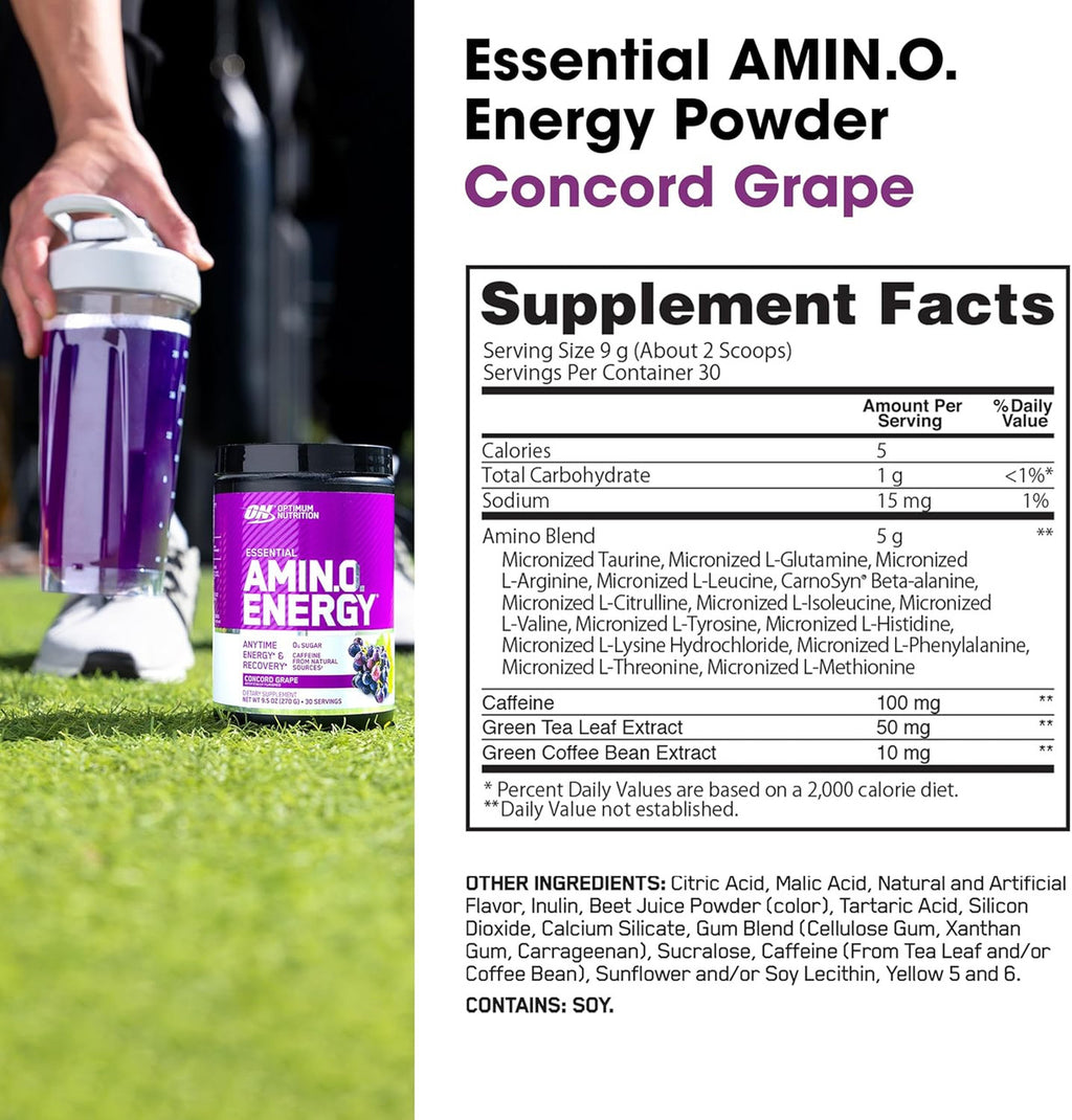 Optimum Nutrition Amino Energy 65 Porciones Grape