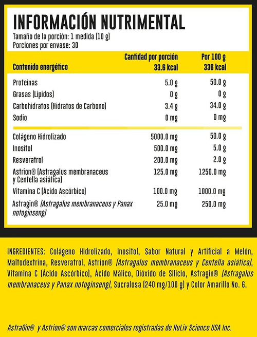 Advance Colageno Astragin Astrion Melon 300Grs