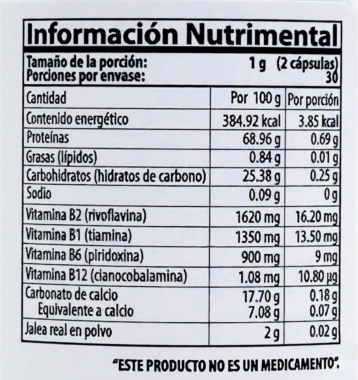 Natural Complejo B Jalea Real 500Mg 60 Cápsulas Linea Blanca