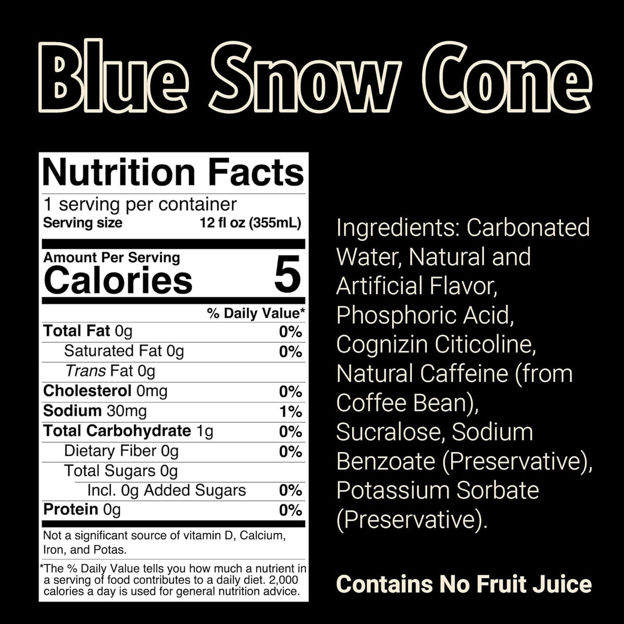 Raw Cbum Energy Drink 12 Onzas 12 Paquete Blue Snowcone