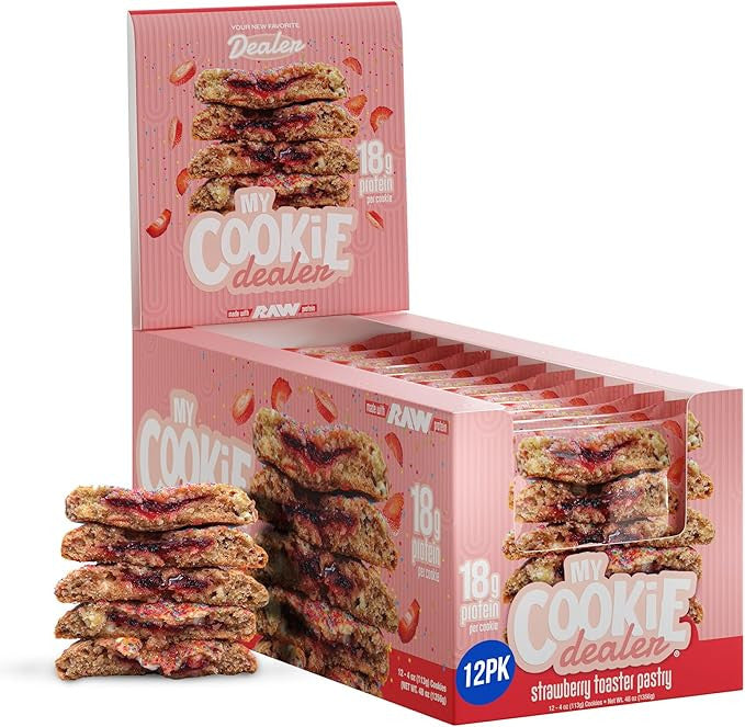 Raw My Cookie Dealer 113 g 12 Paquete Strawberry Toaster