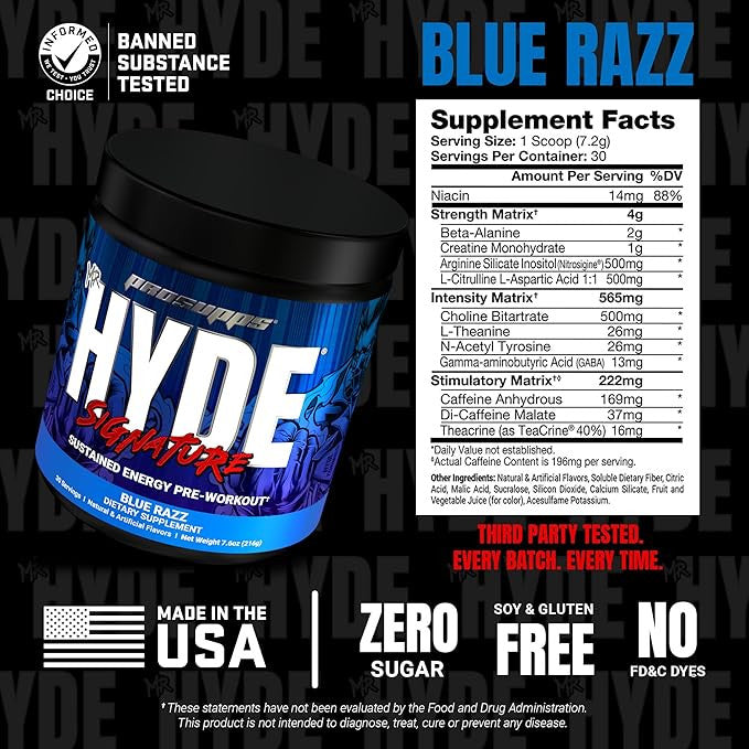 Prosupps Mr Hyde 30 Porciones Blue Razz