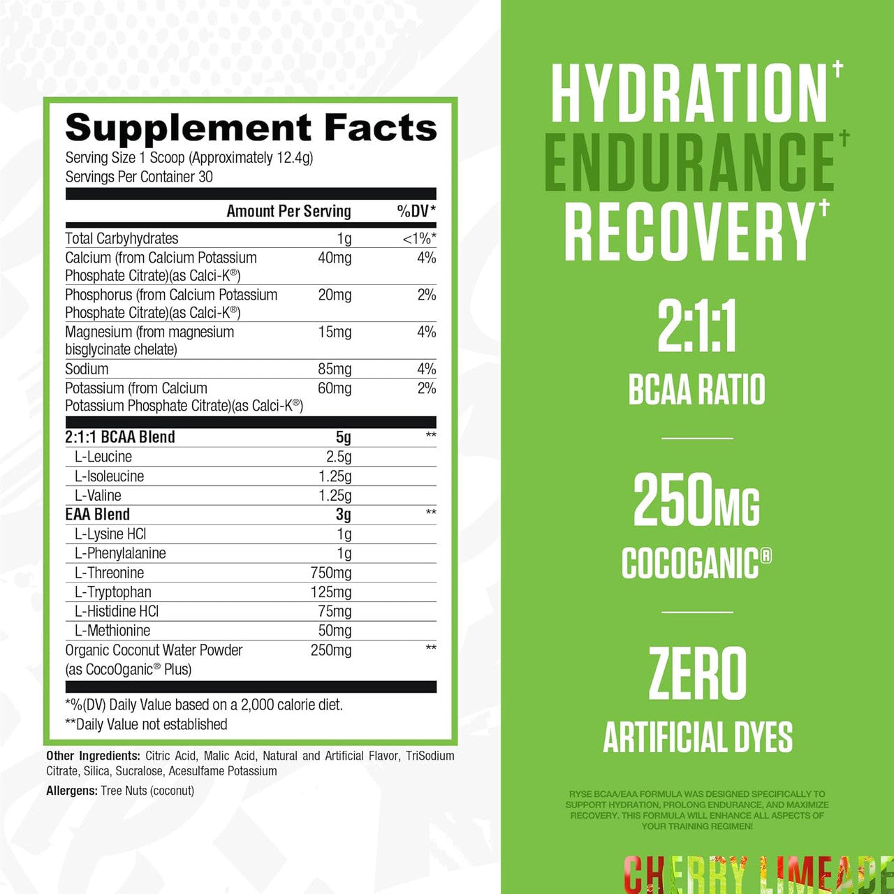 Ryse BCAA EAA 30 Porciones Cherry Limeade