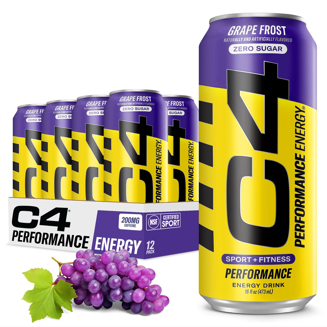 Cellucor C4 Energy Carbonatada 16Oz 12Pk Grape Frost