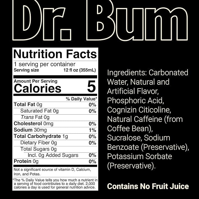 Raw Bum Energy Drink 12 Onzas 12 Dr Bum