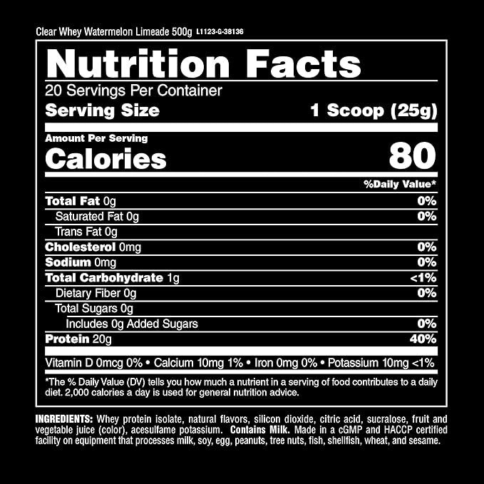 Universal Animal Clear Whey Isolete 500 Grs Watermelon Limeade