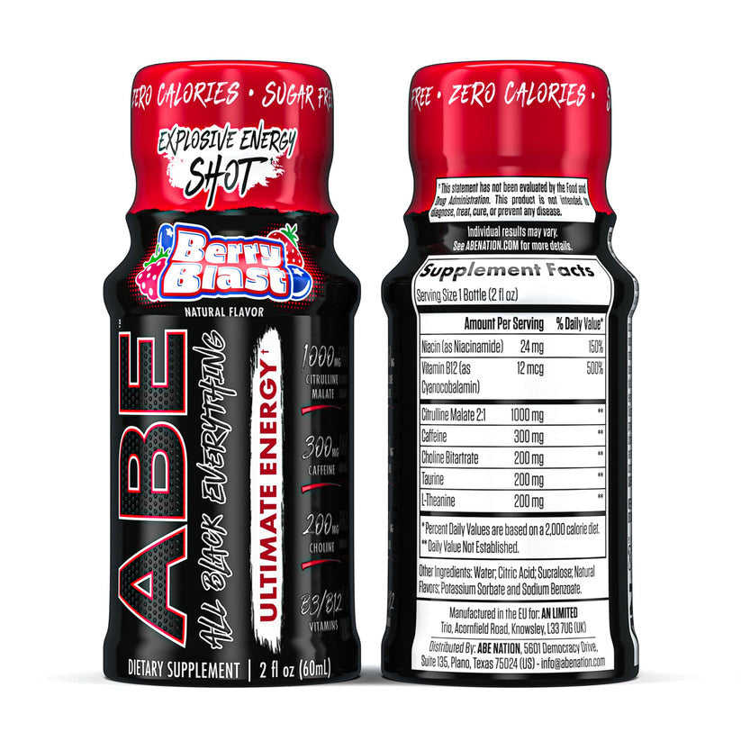 Applied Nutrition Abe Shot 60 ml 12 Paquete Berry Blast
