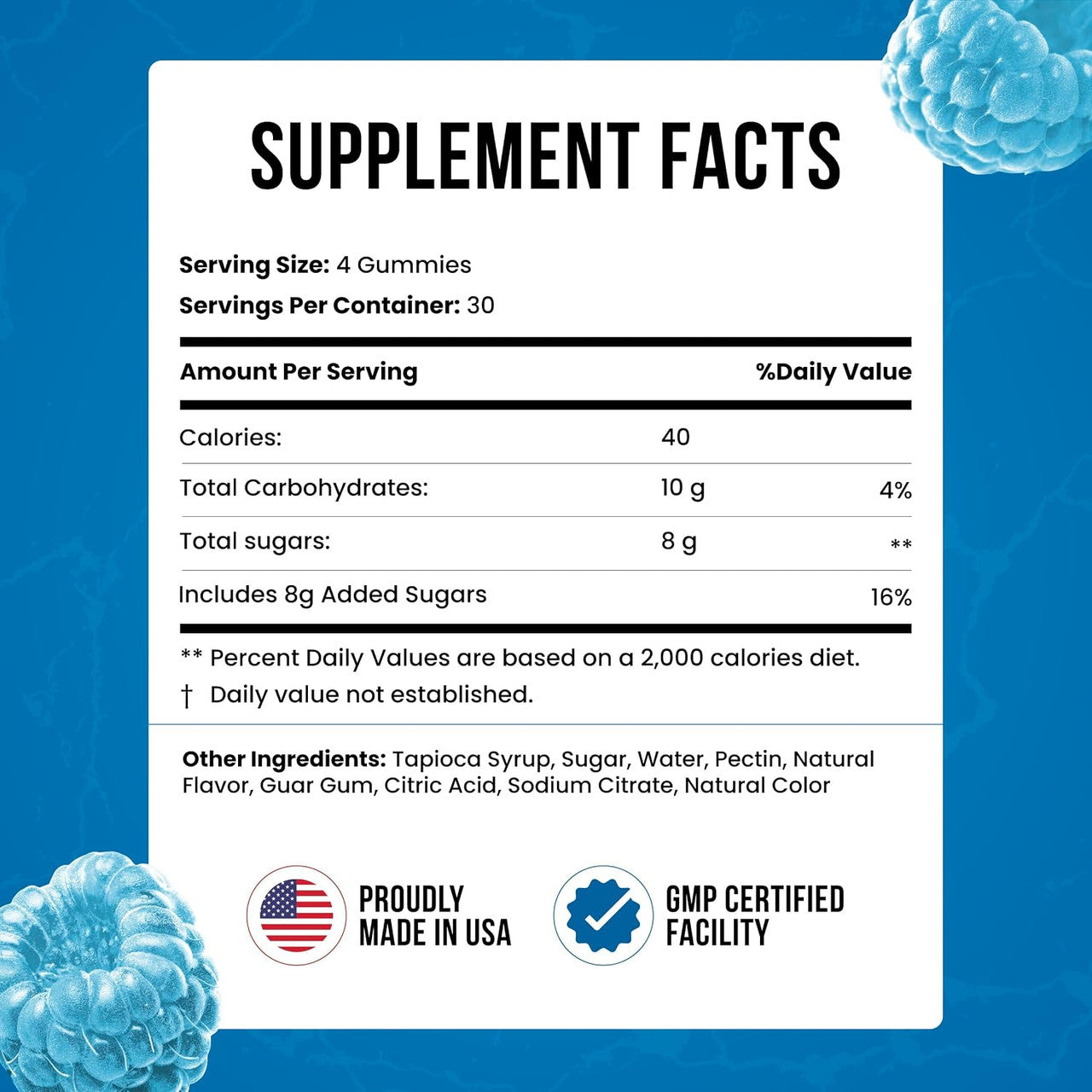 Smash Creatine Gummies 120 Unidades Bluerazz Blast