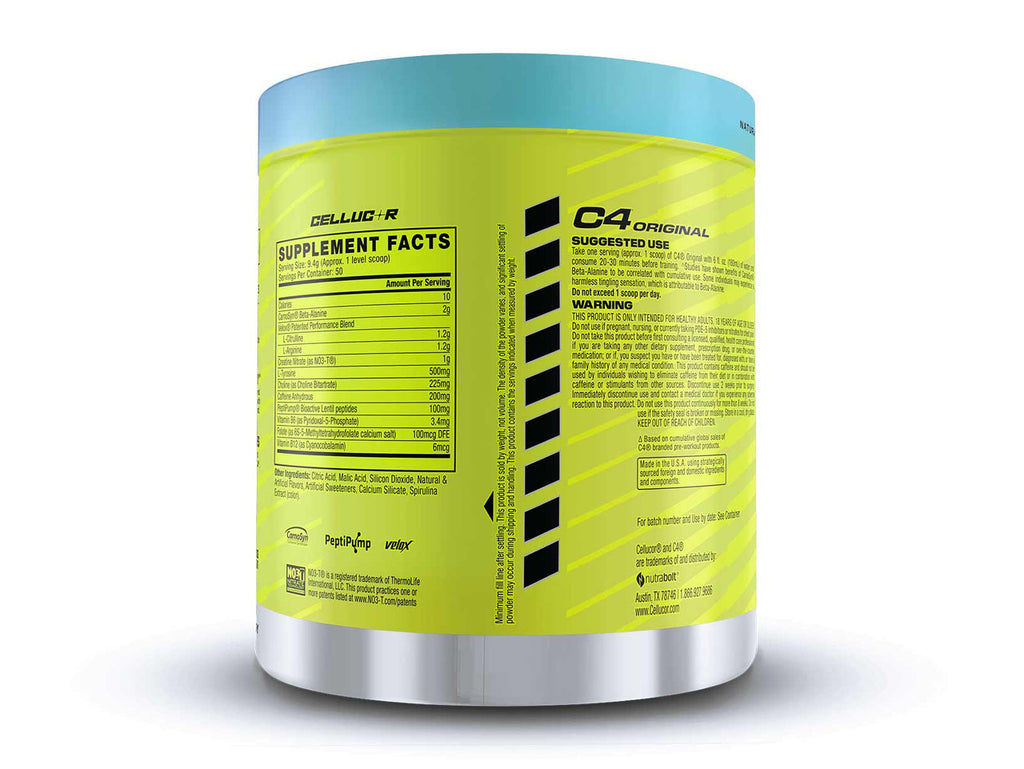 Cellucor C4 Original 50 Porciones Ici Blue Razz