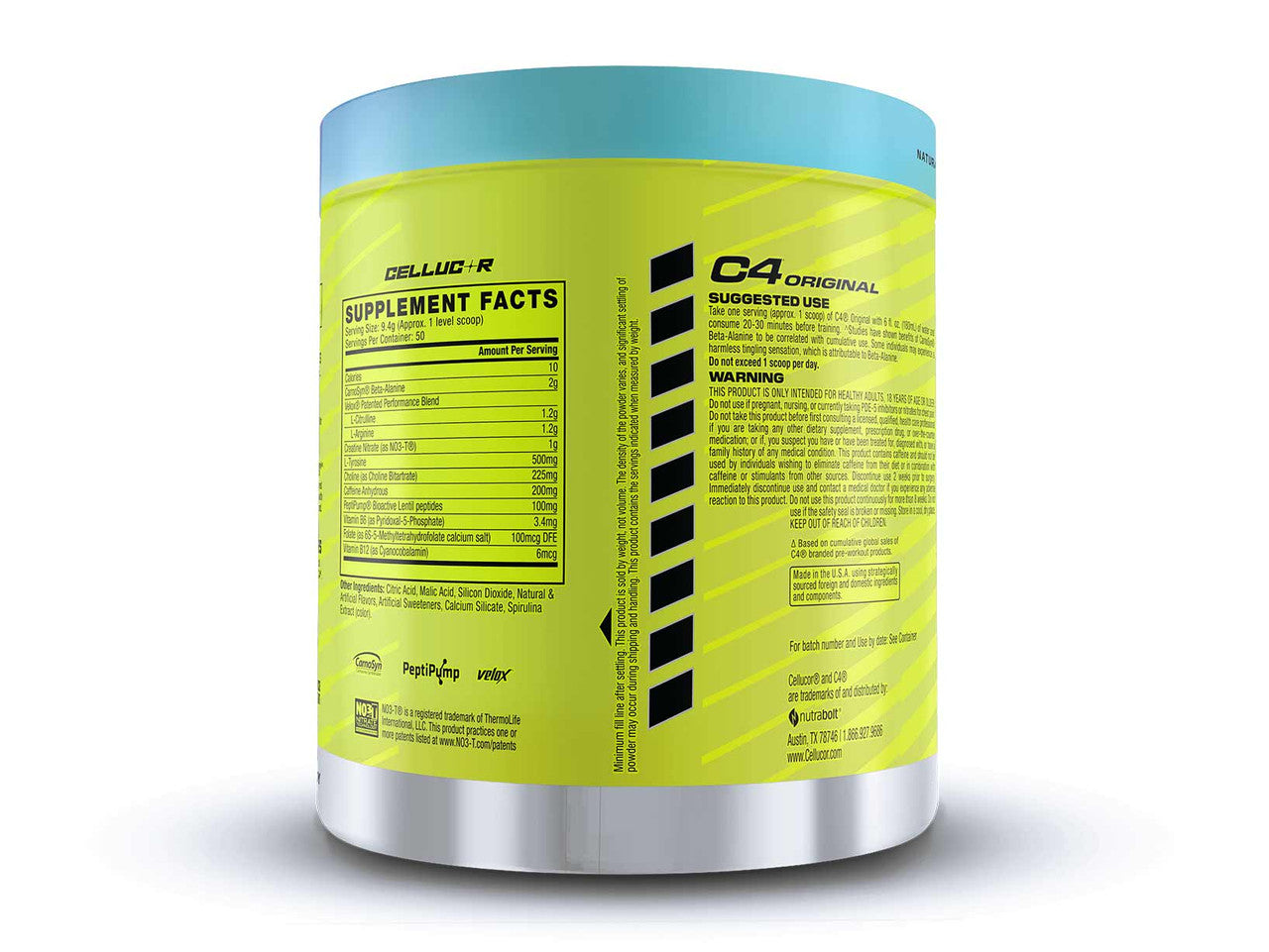Cellucor C4 Original 50 Porciones Ici Blue Razz
