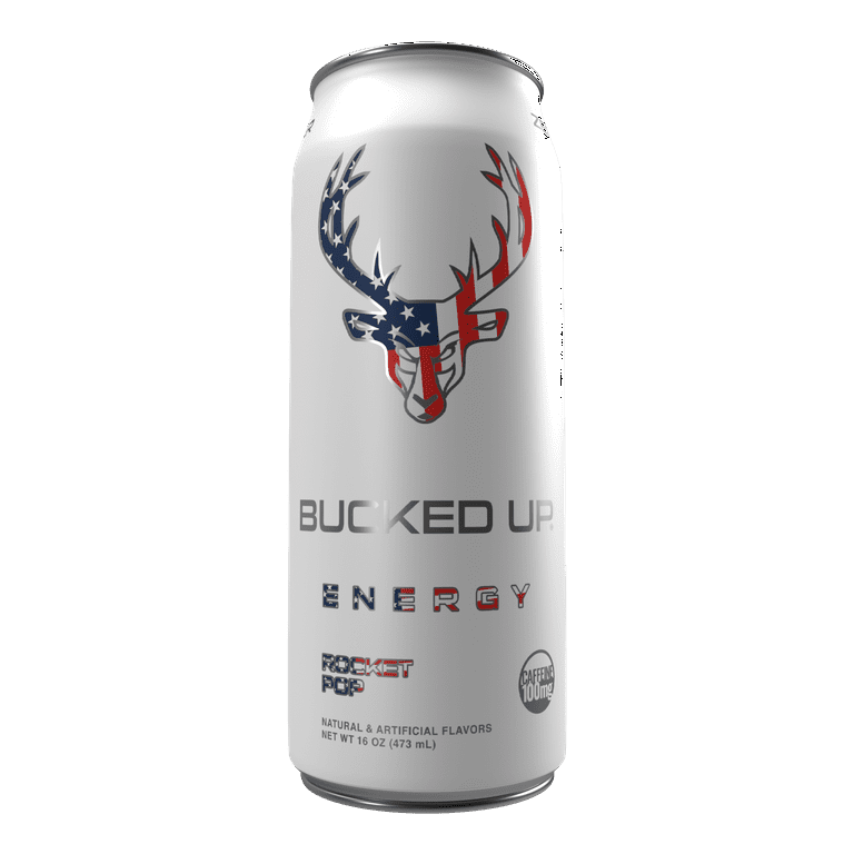 Bucked Up Low Estimulante Energy Drinks 16Oz 12Pk Rocket Pop