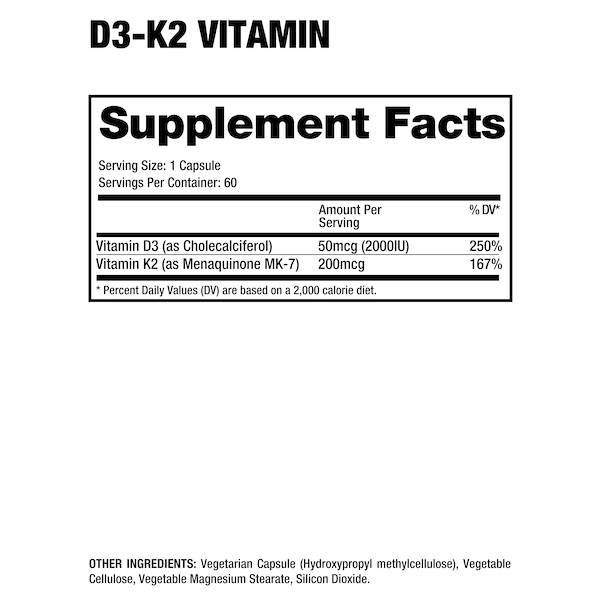 Dragon Pharma D3 K2 60 Unidades