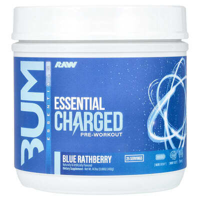 Raw Cbum Essential Pre-Entreno 20 Porciones Blue Raspberry