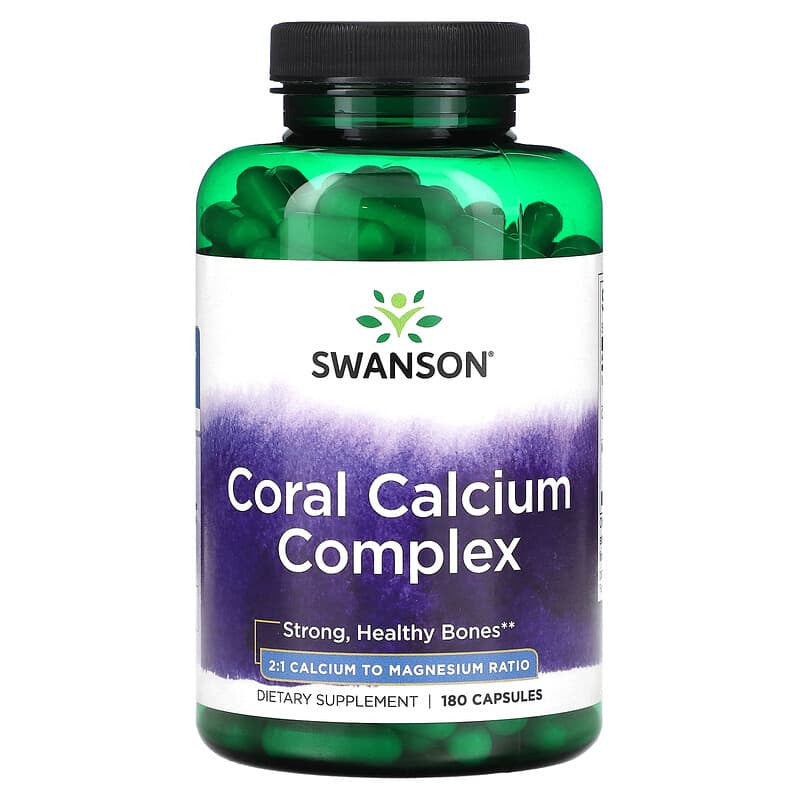 Natural Calcio de Coral 180 Cápsulas