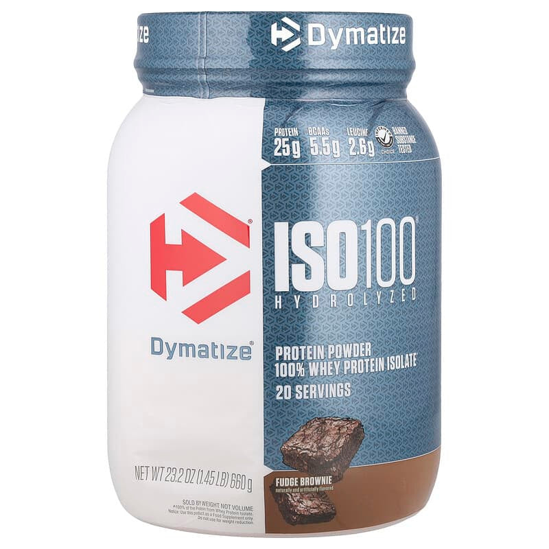 Dymatize Iso 100 1 4 Libras 20 Porciones Fudge Brownie
