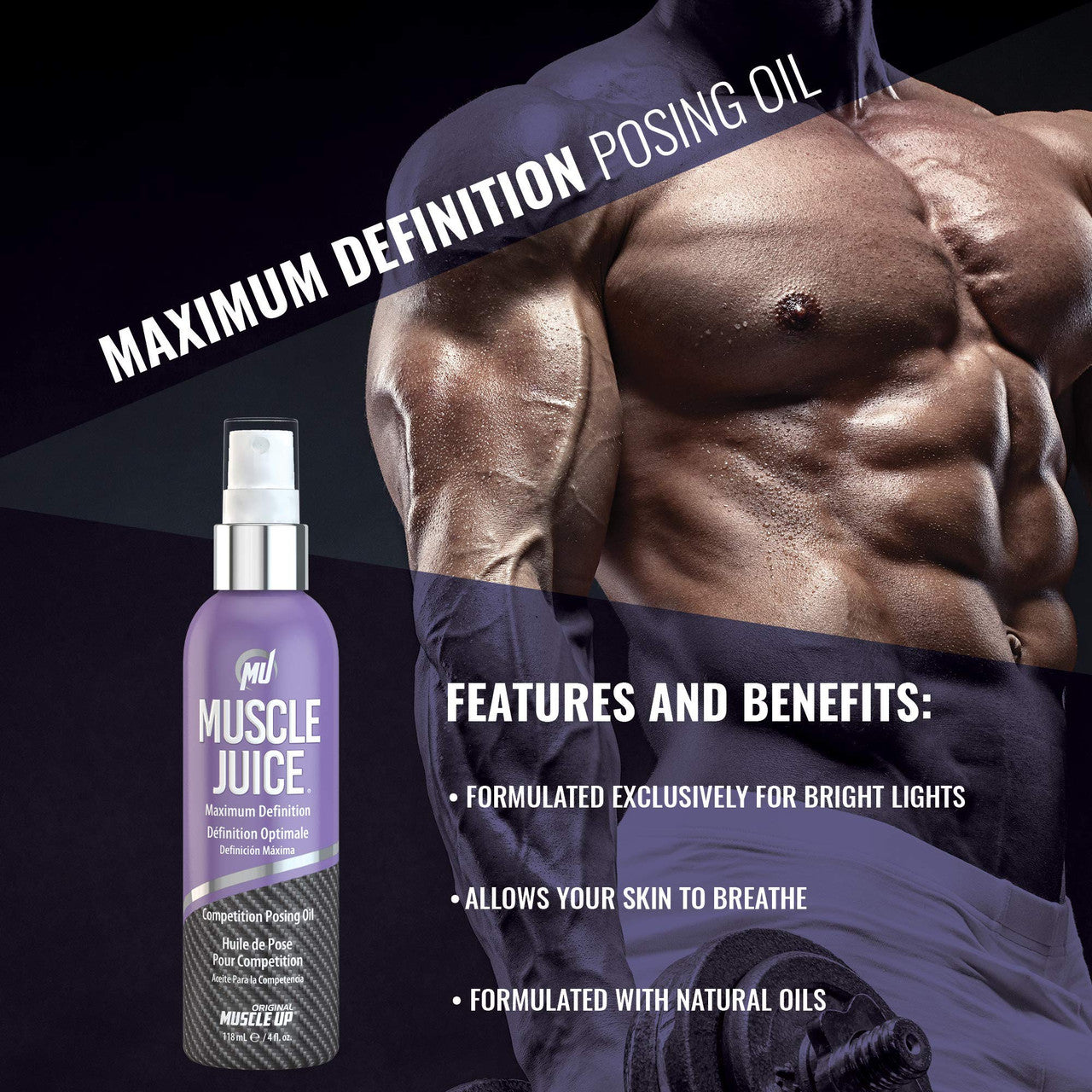 Pro Muscle Juice 4 Onzas Maximum Definition Posing Oil